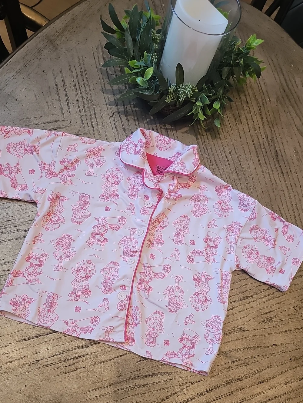 Strawberry Shortcake Pj Top Size M 7/8
